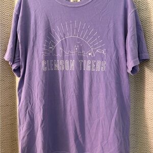 Clemson University Comfort Colors Lavender Graphic Tee